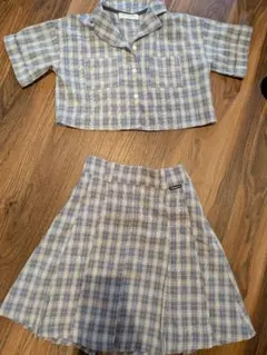 気まぐれセール雑誌掲載　ポンポネットP.PONETTE 半袖シャツ、スカート