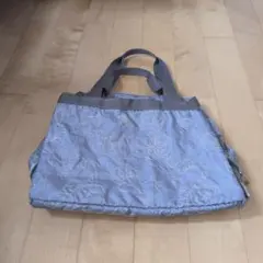 LeSportsac　紫色 花柄刺繍 トートバッグ