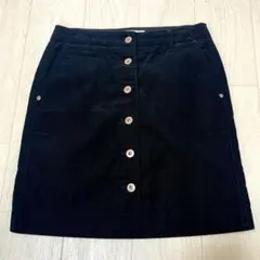 ユニクロ　コーデュロイ　フロントボタン　台形スカート