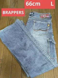 【古着】BRAPPERS★ブラッパーズカーゴ ブーツカットジーンズ ★ブルーのサムネイル