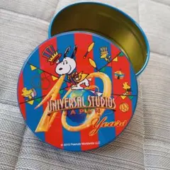 USJ 10周年記念 スヌーピー 丸缶 小物入れのサムネイル