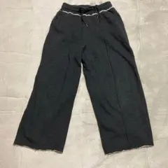 【チャオパニックティピー】 グレー ワイドパンツ 全ゴム　裏起毛　スウェット