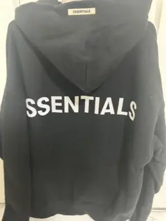 ESSENTIALS ブラック パーカー