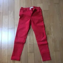 ZARAGirlsレッドデニムスキニーパンツ