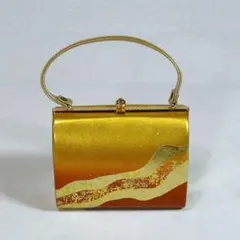 和装用バッグ 金色　オレンジ　フォーマル　匿名配送　美品　BK2