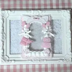 【249】 B8硬質ケース トレカケースデコ レジン ホイップ ピンク