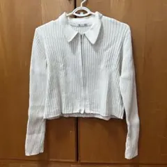 GU ダブルジップセーター ホワイト キッズ L