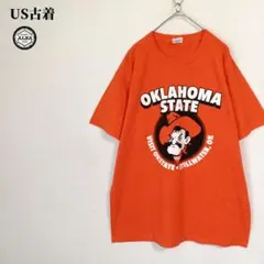 US古着　Tシャツ　USA直輸入　OKLAHOMA STATE　90s　オレンジ