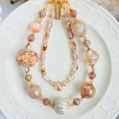 ハンドメイド ビーズストラップ