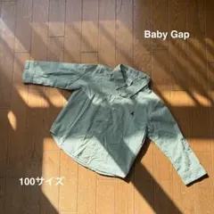 【即日発送】Baby GAP 緑色チェック柄長袖シャツ 綿100% 100サイズ