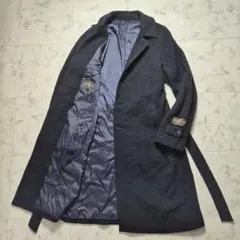 【美品】ユニバーサルランゲージ スタンカラーコート カノニコ ブラウン LL 美品】ユニバーサルランゲージ スタンカラーコート カノニコ