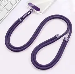 【新品・未使用】スマホショルダーストラップ　パープル