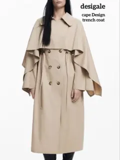 【5万円】新品　desigale ケープデザイン　トレンチコート