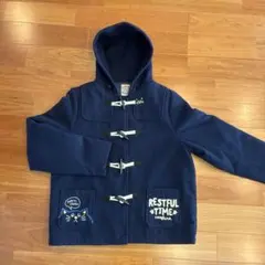 rough.n.c. 猫モチーフ ダッフルコート ネイビー