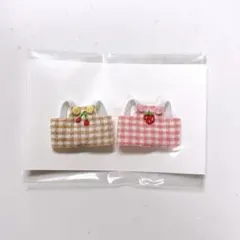 【特価】小さなドール服 ♡ 刺繍ロンパース2着セット