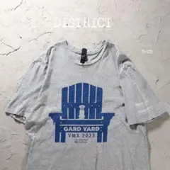 DISTRICT Tシャツ 企業ロゴ　アニマルヘルス　犬　グレー