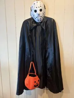 ハロウィン 仮装セット マスク マント パンプキンバッグ