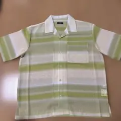 ITEMS URBAN RESEARCH ボーダー柄 開襟シャツ