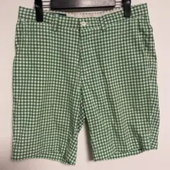 POLO RALPH LAUREN 緑 ギンガムチェックショートパンツ 31
