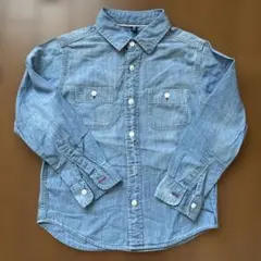 デニムブルー 長袖シャツ 120