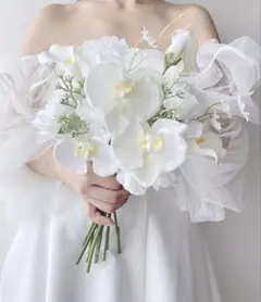 再販 アーティフィシャルフラワーブーケ 水色ブーケ 前撮り 結婚式