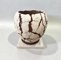 セメント製　クラック　植木鉢 外寸15cm 塊根植物　多肉植物　観葉植物