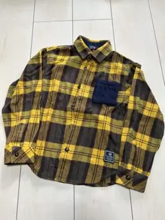 美品　EAST BOY COMET 長袖ネルシャツ　チェック　黄色　120cm