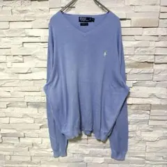 ラルフローレン Vネックセーター 100%ピマコットン