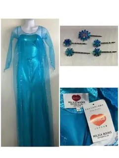 【ミリカブックス製】アナ雪　エルサ　氷のドレス　M　コスプレ衣装　F-0642★