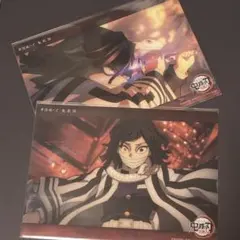 [2点セット] 鬼滅の刃 伊黒小芭内 ビッグクリアカード 無限城へと