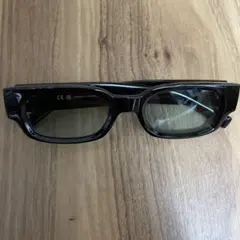 MELLER ブラック サングラス ブルーレンズ スクエア型 箱付き