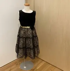 期間限定値下！！発表会　ドレス　フォーマル　120 黒　ゴールド