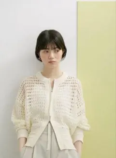 ADAM ET ROPE'（アダム エ ロペ）メッシュニットブルゾン自宅試着のみ