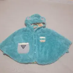 ブランシェス　ポンチョ 青 95cmまで対応