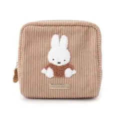 Dick Bruna miffy スクエアポーチ サガラコーデュロイ