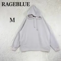 【レイジーブルー】プルオーバーパーカー ポケット付き 無地 シンプル Mクリーム
