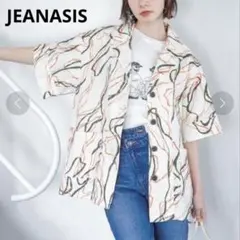 JEANASIS シャツジャケット アイボリー F 総柄 半袖