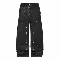 正規店購入 ANTIDOTE ブラックデニム ワイドレッグパンツ