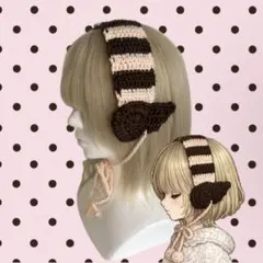 イヤーマフ 天使の羽 ハンドメイド 韓国 y2k 編み物 耳当て ウィッシュコア
