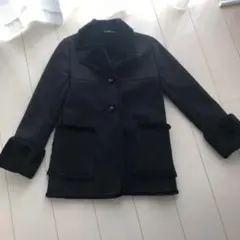 美品　NICE CLAUP ナイスクラップ ムートンコート ブラック