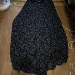 UNIQLO C プリーツロングスカート ペイズリー柄