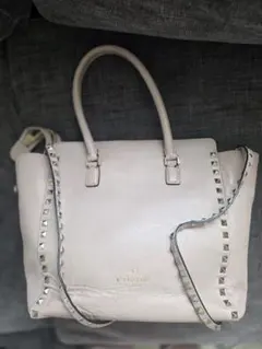 VALENTINO ロックスタッズ 2way トートバッグ　ピンクベージュのサムネイル