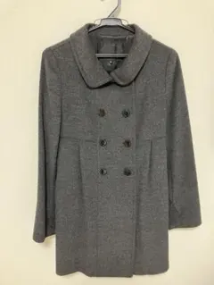 UNTITLED ウールコート グレー サイズ2 Aライン 通勤 フォーマル