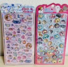 ボンボンドロップ　ちゅるんシール　動物　2点セット