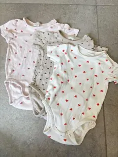 H&M ハート柄ロンパース 3点セット 68
