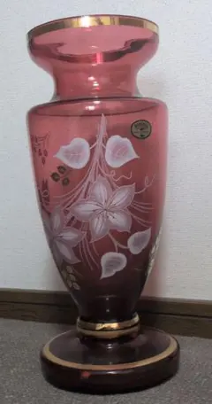 BOHEMIA ピンククリスタル花瓶のサムネイル