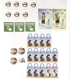 鬼滅の刃 極楽湯 フレークシートステッカー タグピック