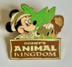 ディズニー　アニマルキングダム　ミッキーピンバッジ