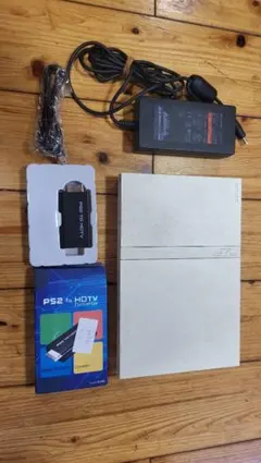 ​【希少色】PS2本体SCPH-75000 セラミックホワイト HDMI変換付き