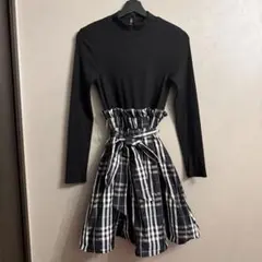 ドッキングワンピース　ブラック